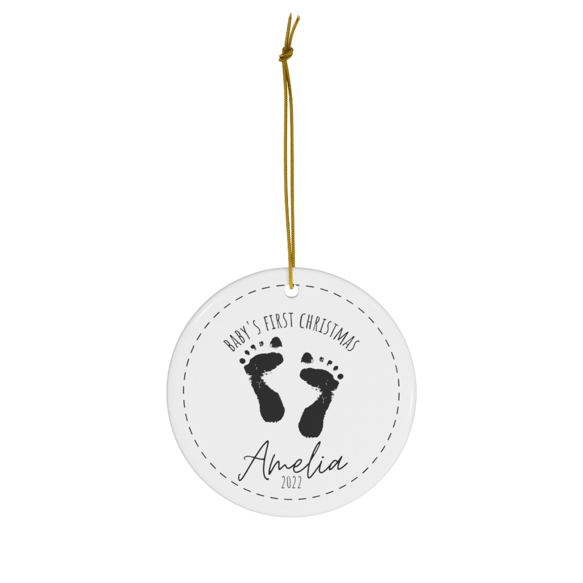 Baby's First Christmas Ornament | Personalized Baby Ornament | Ceramic Ornament | Welcome Baby 2022