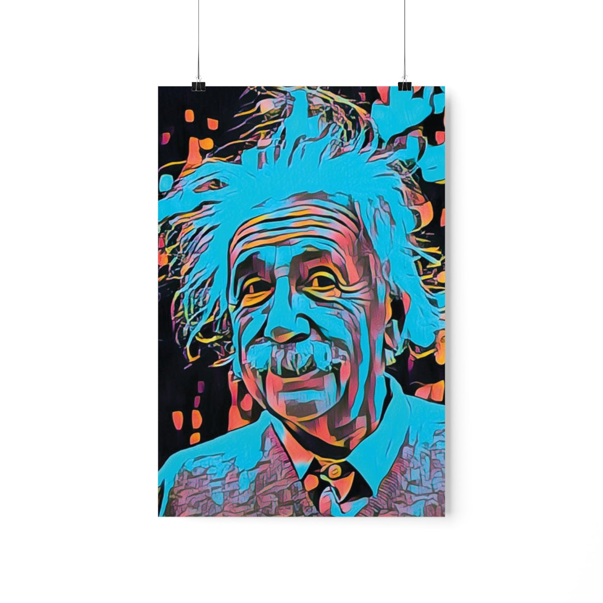 Albert Einstein Premium Matte Poster | Albert Einstein Painting | Einstein Art | Icon Art
