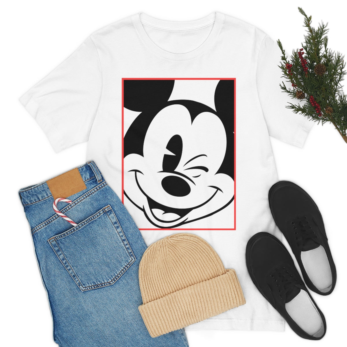 Winking Mickey Unisex T-Shirt | Family Vacation Tee | Mickey Mouse Shirt | Disney Tee | Disney World | Magic Kingdom | Disneyland