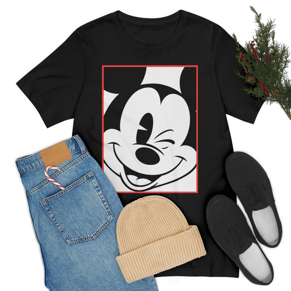 Winking Mickey Unisex T-Shirt | Family Vacation Tee | Mickey Mouse Shirt | Disney Tee | Disney World | Magic Kingdom | Disneyland