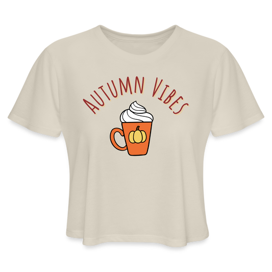 Autumn Vibes | Women's Cropped Fall T-Shirt - dust