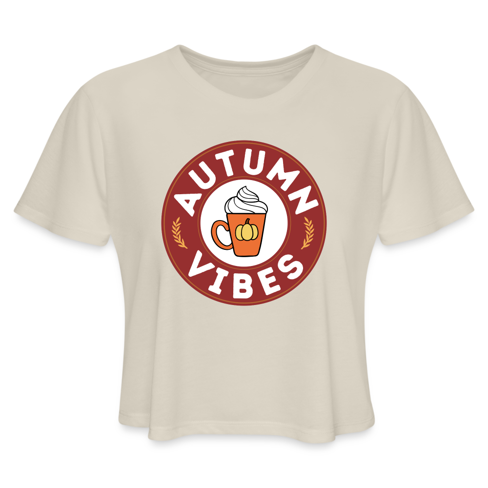 Spiced Latte Autumn Vibes Women's Cropped T-Shirt - dust