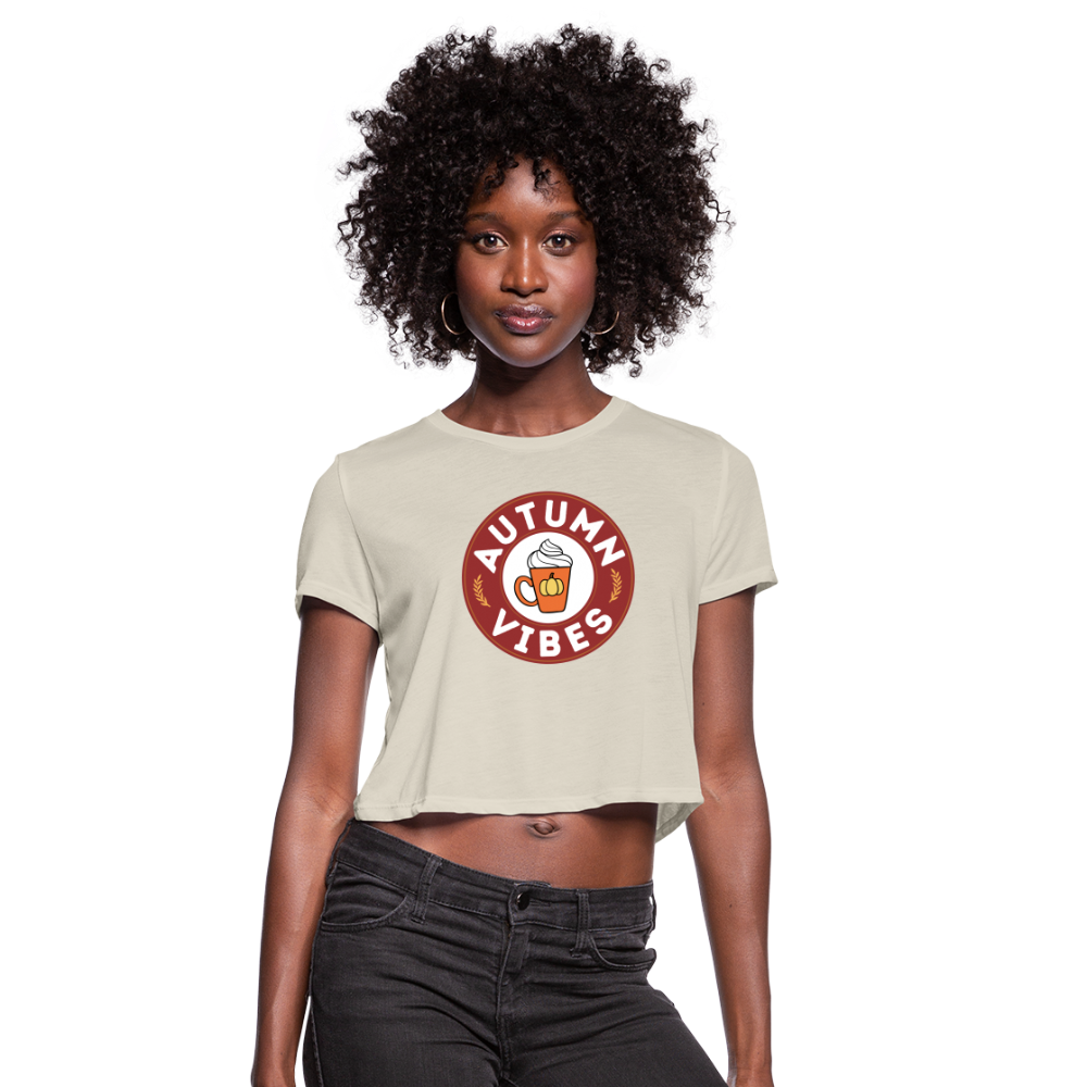 Spiced Latte Autumn Vibes Women's Cropped T-Shirt - dust