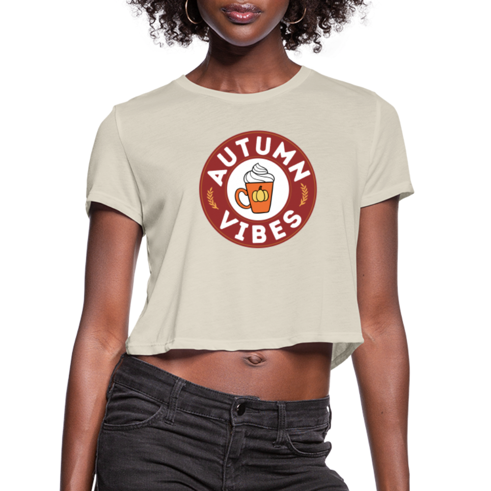 Spiced Latte Autumn Vibes Women's Cropped T-Shirt - dust