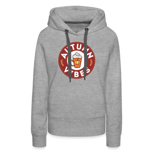 Spiced Latte Autumn Vibes Women’s Premium Hoodie - heather grey