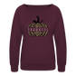 Thankful Split Pumpkin Women’s Boatneck Sweatshirt - plum