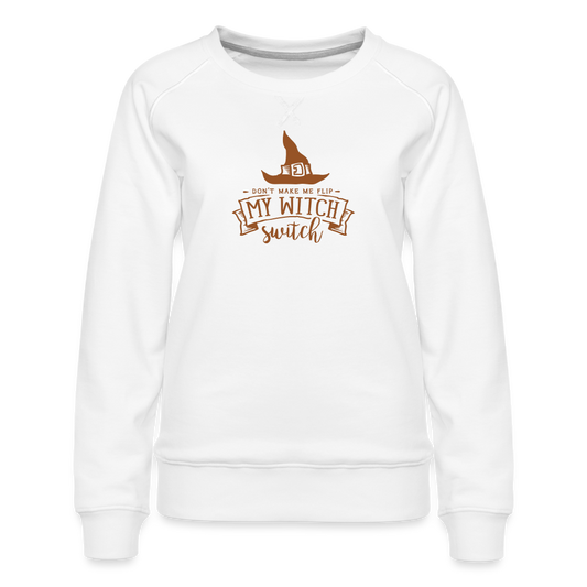 Witch Switch Women’s Premium Sweatshirt - white