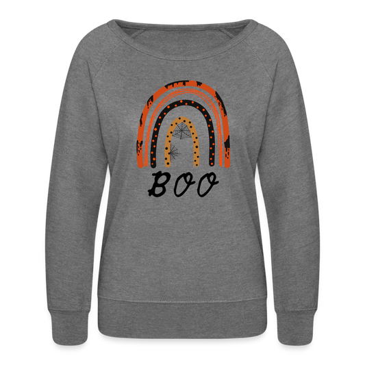 Halloween Rainbow Women’s Crewneck Sweatshirt - heather gray