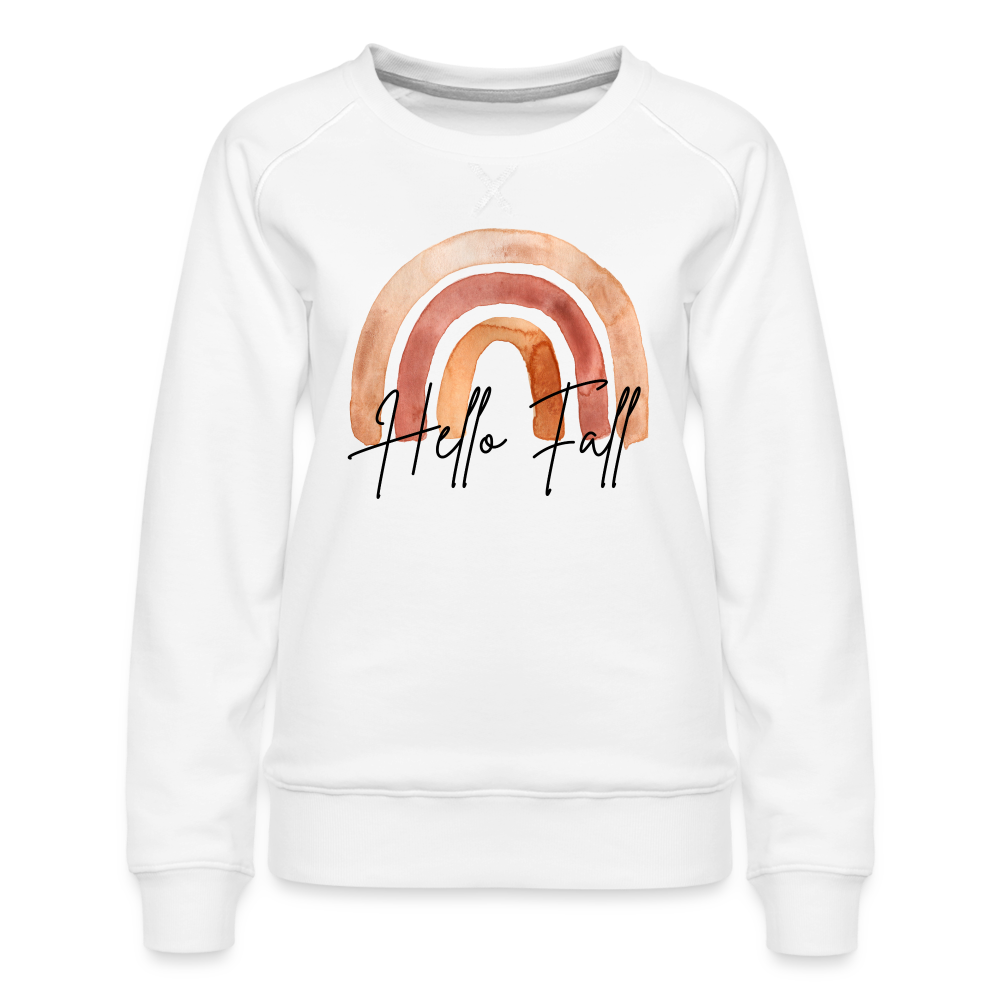 Hello Fall | Women’s Premium Sweatshirt - white