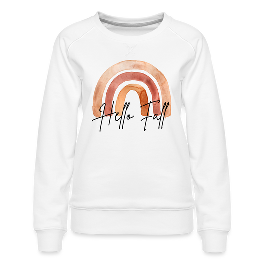 Hello Fall | Women’s Premium Sweatshirt - white