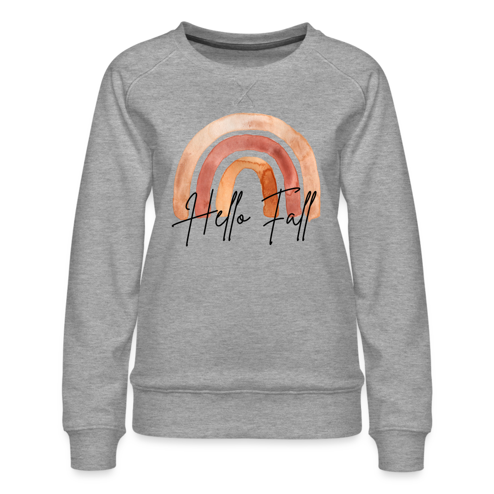 Hello Fall | Women’s Premium Sweatshirt - heather grey