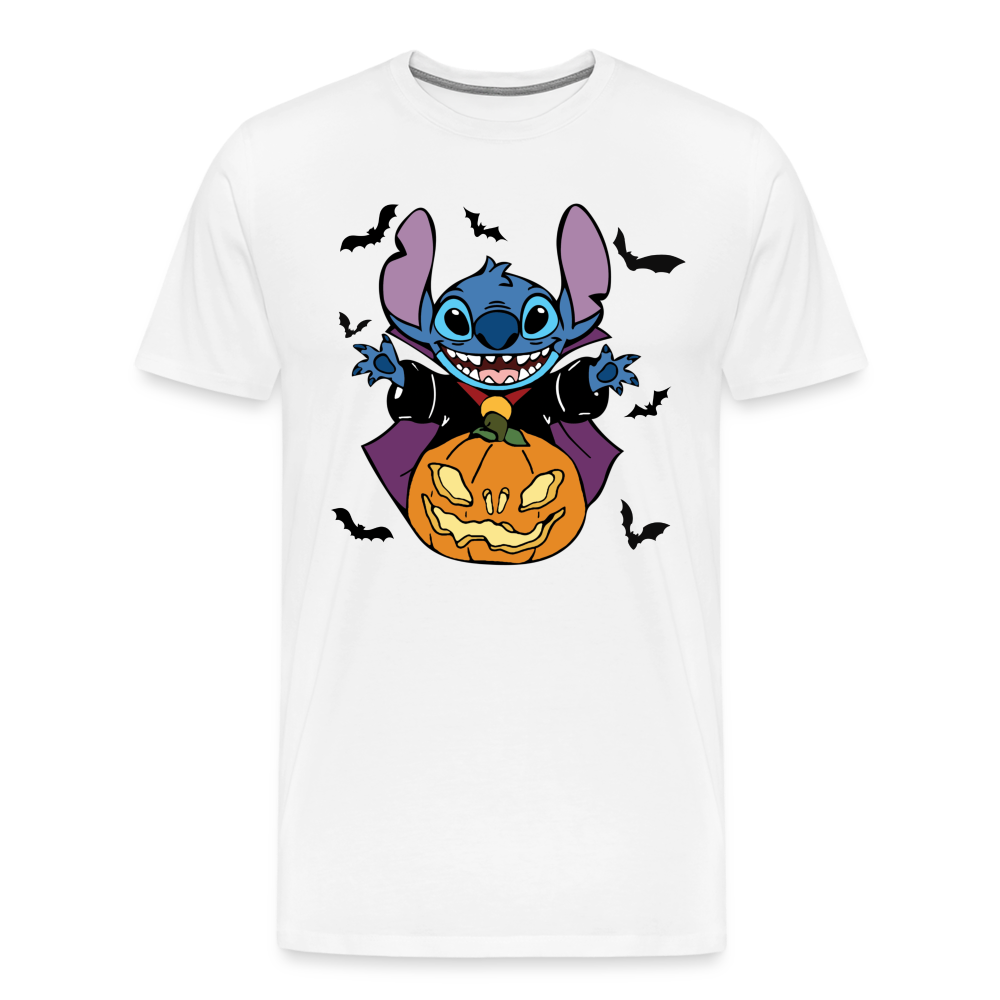 Stitch with jackolantern - white