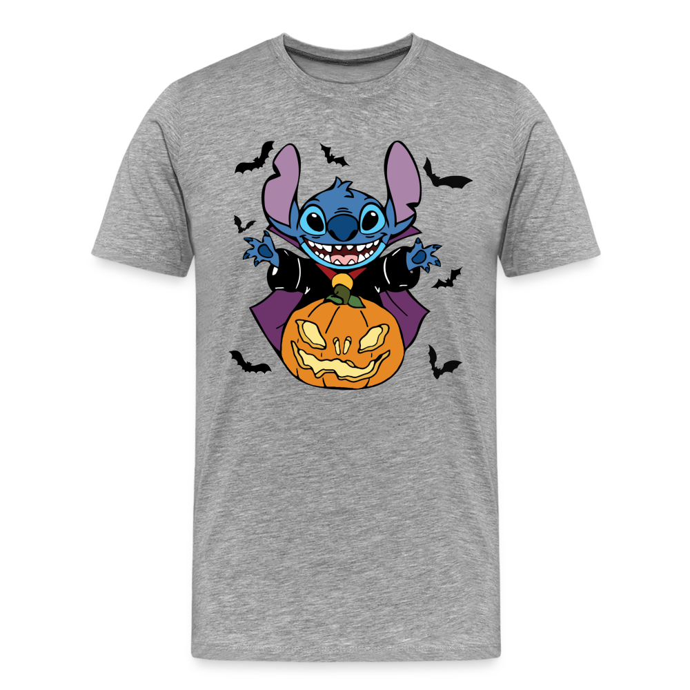 Stitch with jackolantern - heather gray