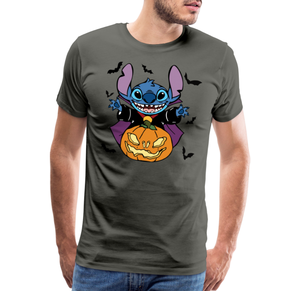 Stitch with jackolantern - asphalt gray