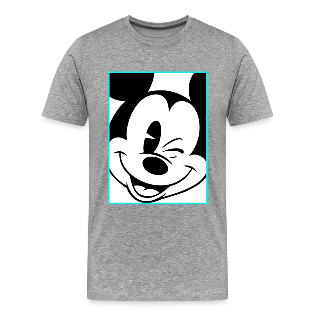 Winking Mickey Men's T-Shirt - heather gray