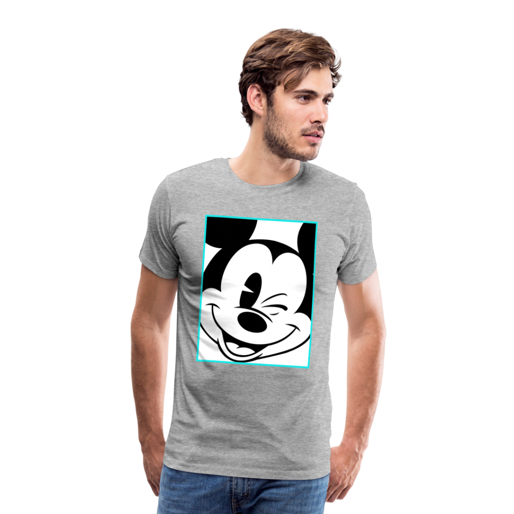 Winking Mickey Men's T-Shirt - heather gray