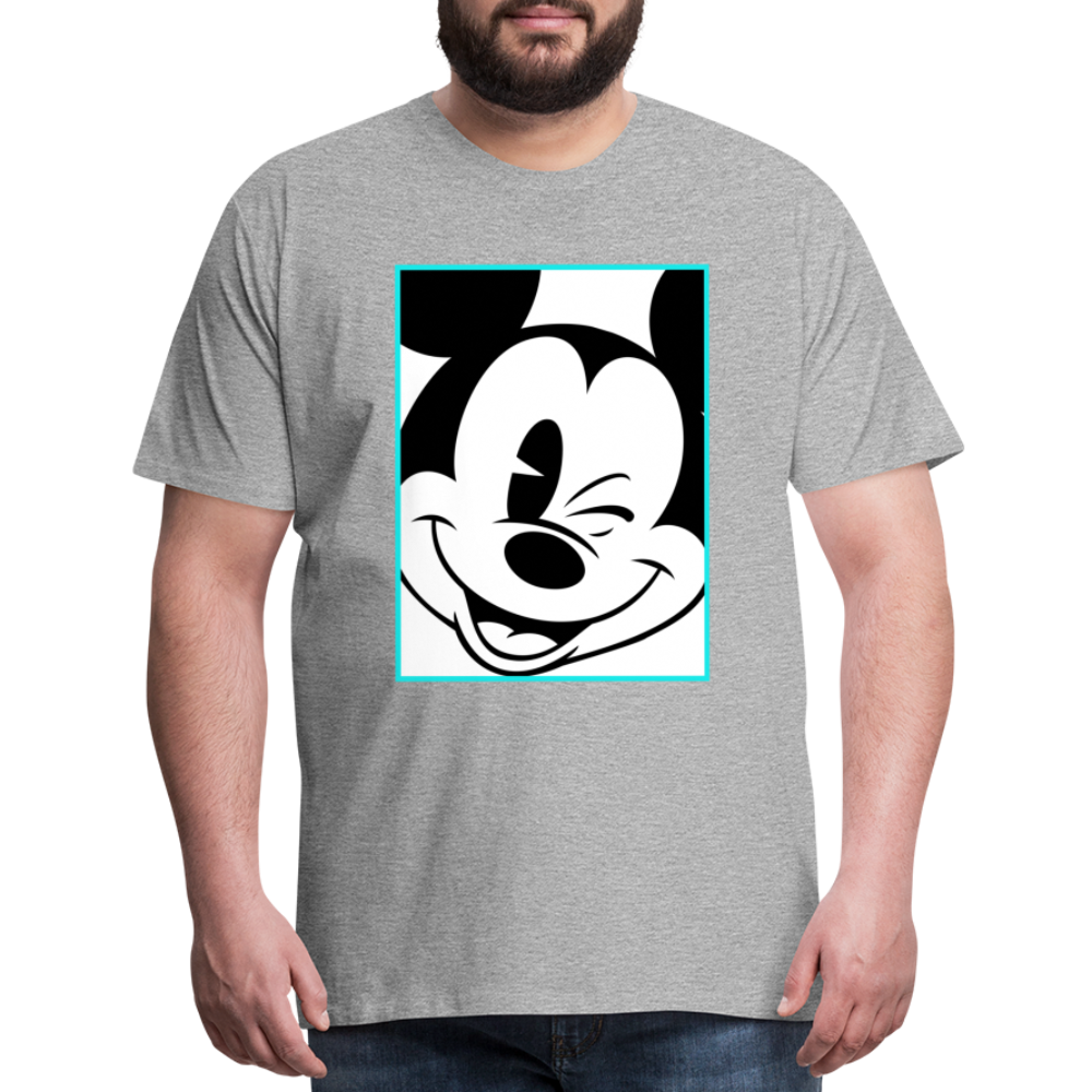 Winking Mickey Men's T-Shirt - heather gray