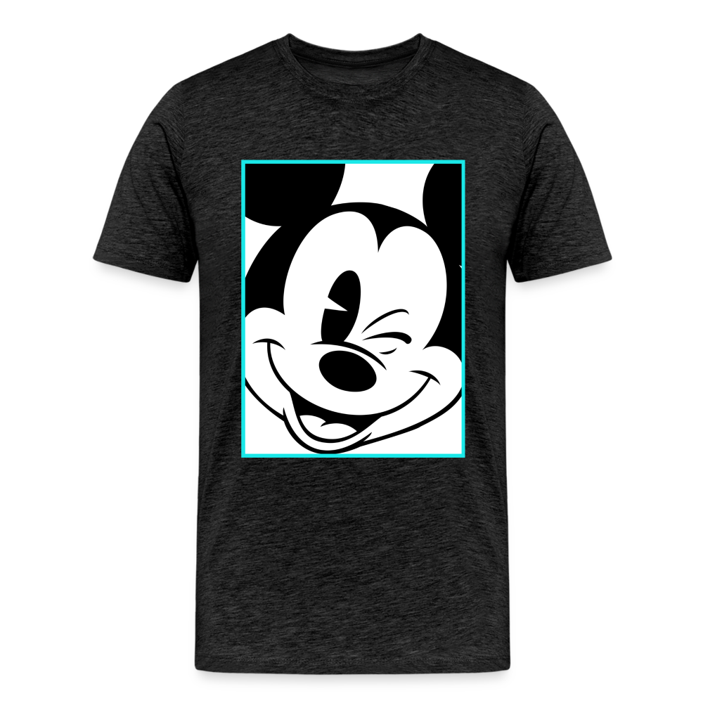 Winking Mickey Men's T-Shirt - charcoal grey