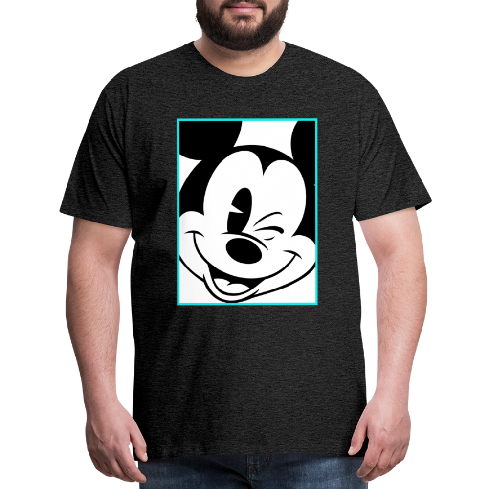 Winking Mickey Men's T-Shirt - charcoal grey