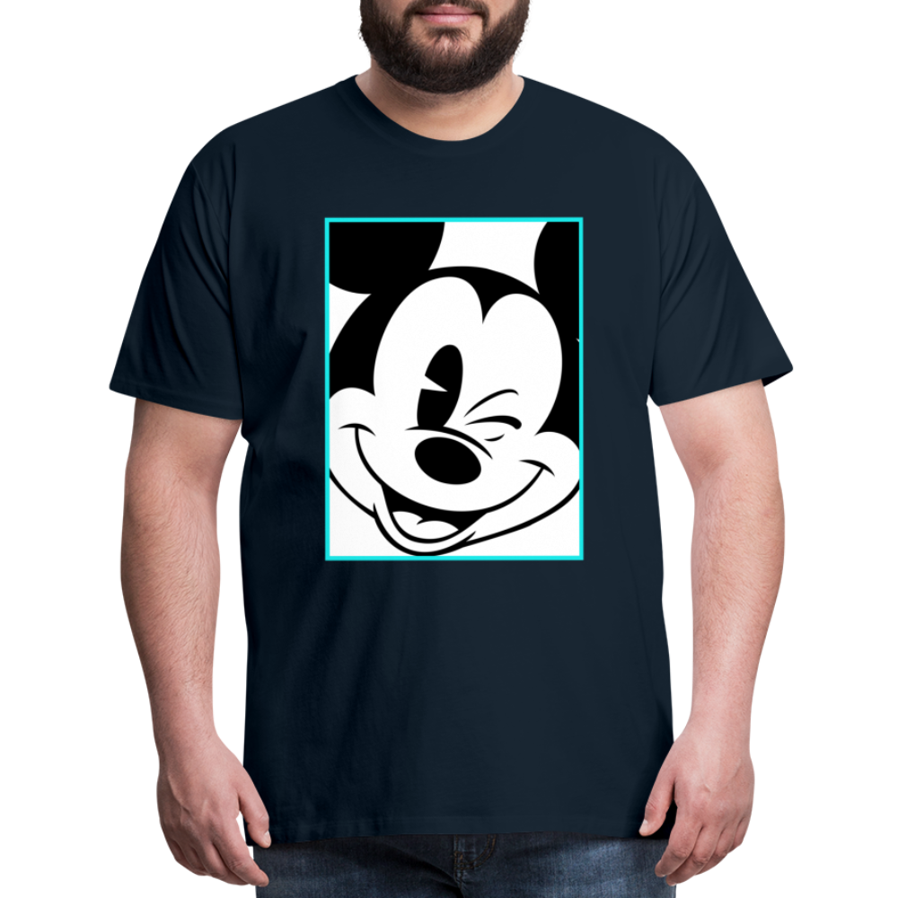 Winking Mickey Men's T-Shirt - deep navy