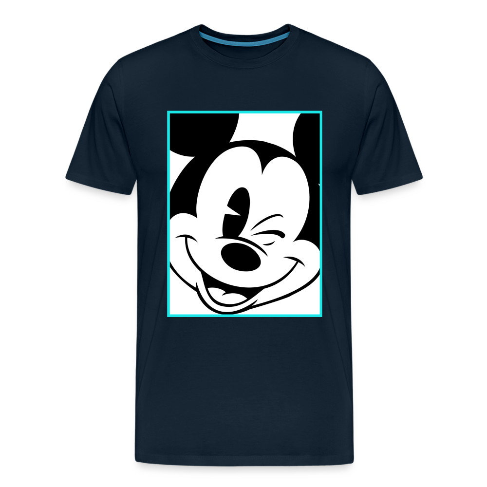 Winking Mickey Men's T-Shirt - deep navy