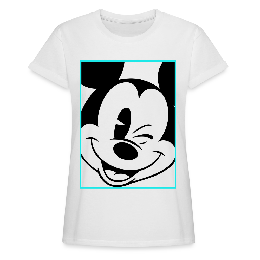 Winking Mickey Women's Relaxed Fit T-Shirt - white