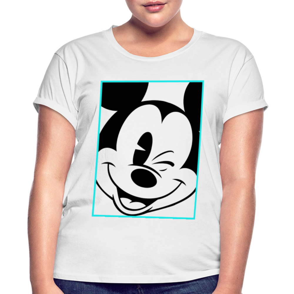 Winking Mickey Women's Relaxed Fit T-Shirt - white