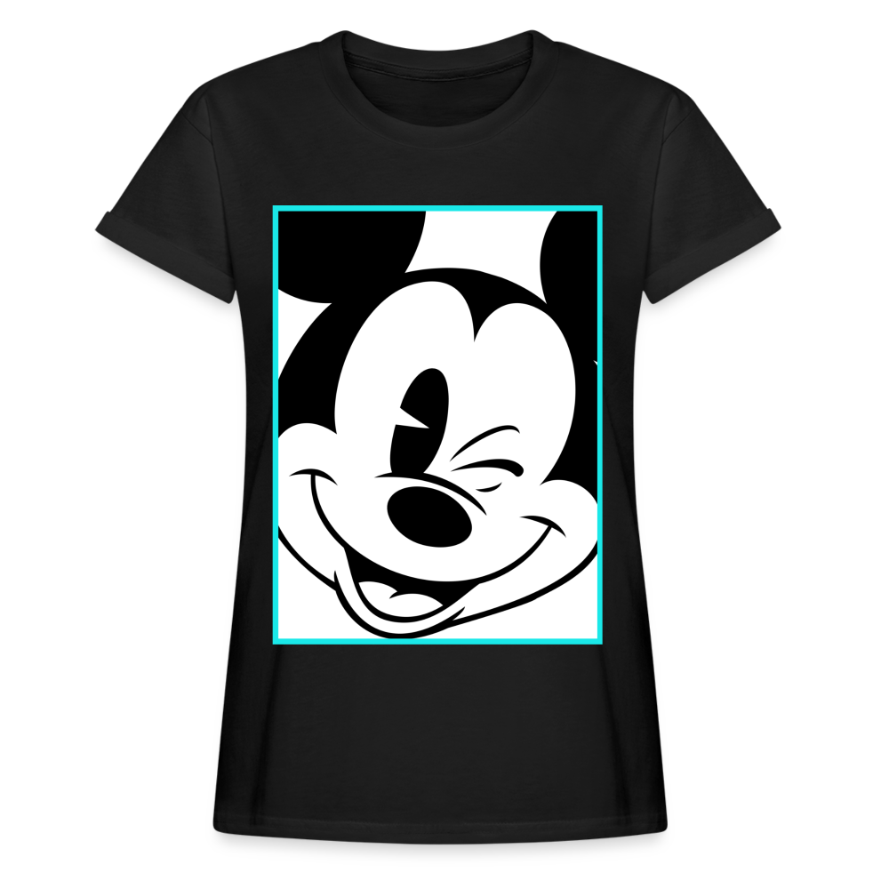 Winking Mickey Women's Relaxed Fit T-Shirt - black