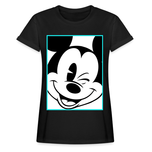 Winking Mickey Women's Relaxed Fit T-Shirt - black