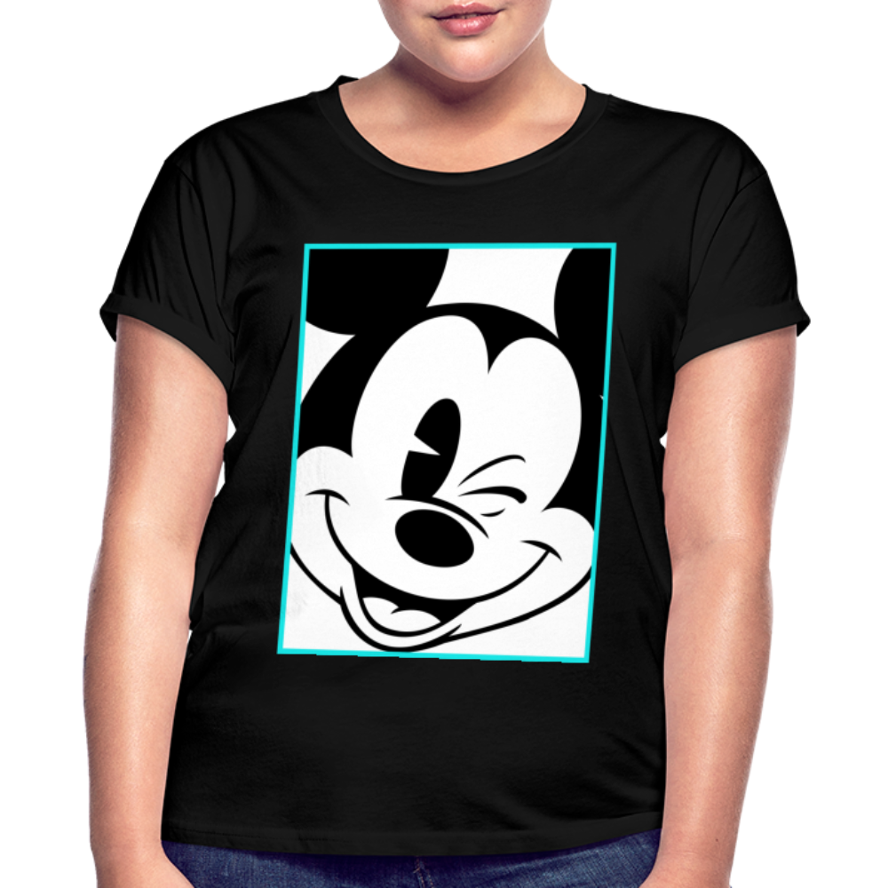 Winking Mickey Women's Relaxed Fit T-Shirt - black