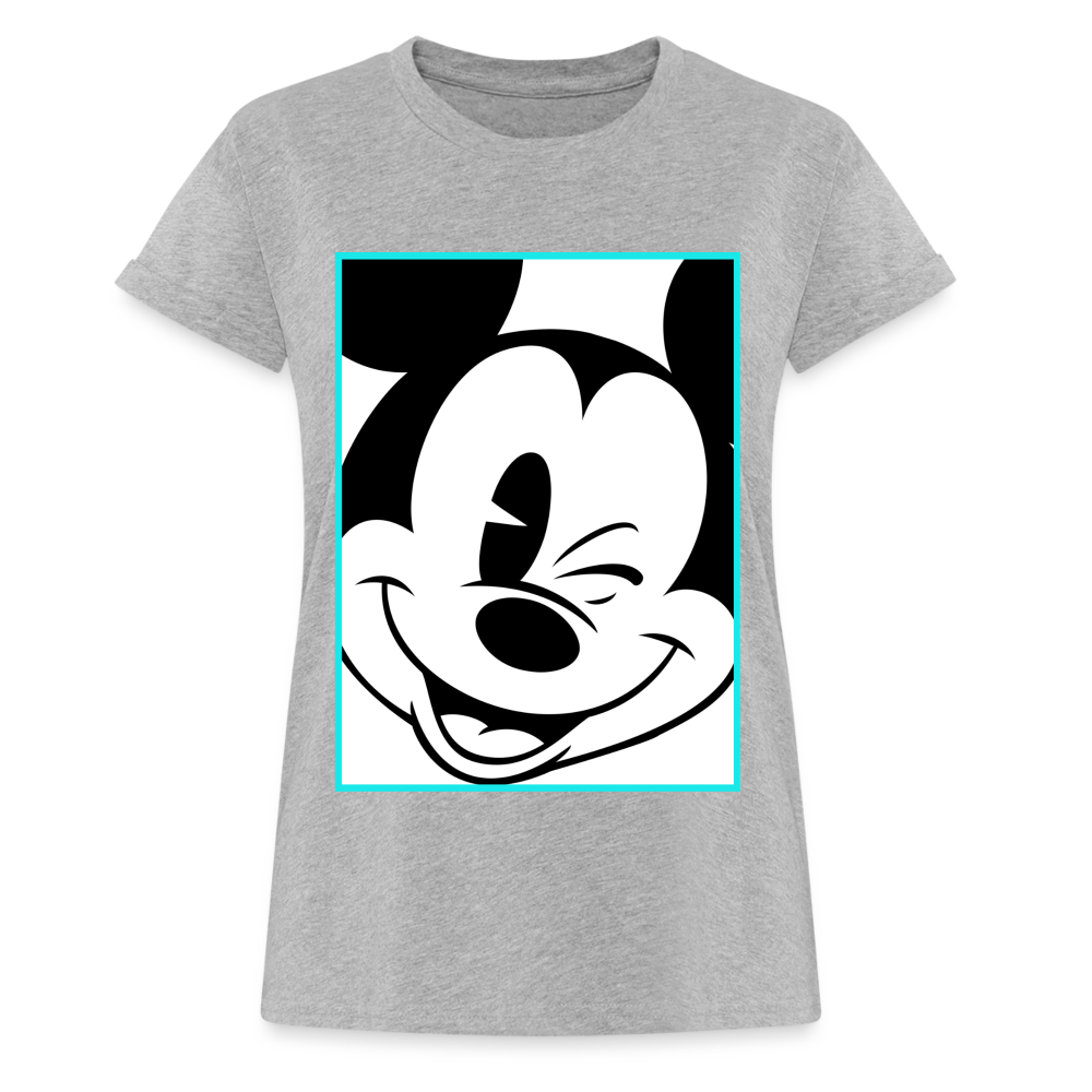 Winking Mickey Women's Relaxed Fit T-Shirt - heather gray