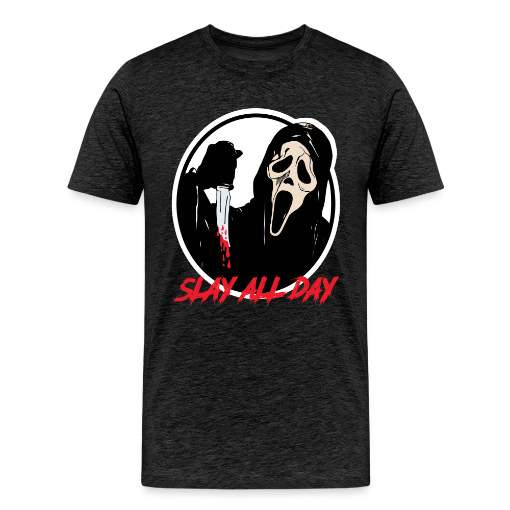 Scream Slay All Day Premium T-Shirt - charcoal grey