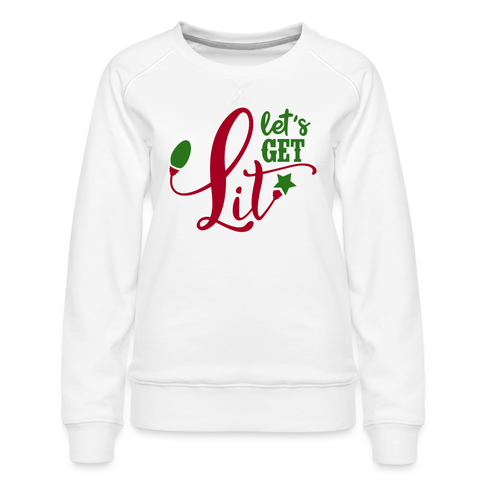 Let's Get Lit | Christmas Sweatshirt - white