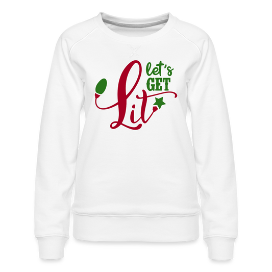 Let's Get Lit | Christmas Sweatshirt - white