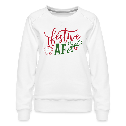 Festive AF | Christmas Sweatshirt - white