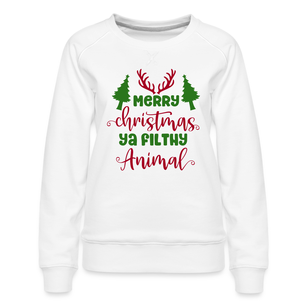 Ya Filthy Animal |Christmas Sweatshirt - white