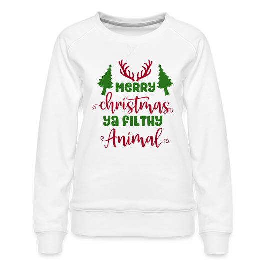 Ya Filthy Animal |Christmas Sweatshirt - white