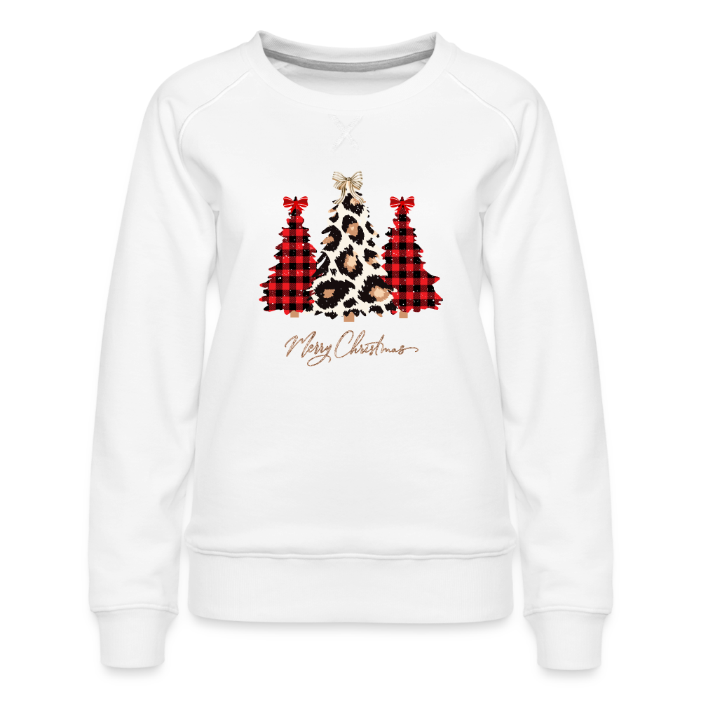 Leopard Christmas Tree | Holiday Sweatshirt - white