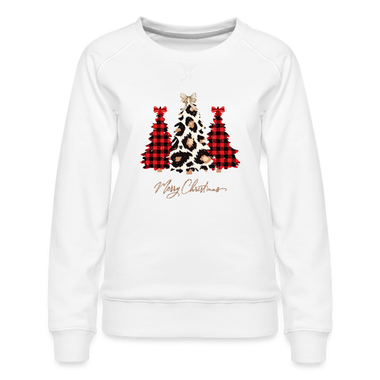 Leopard Christmas Tree | Holiday Sweatshirt - white