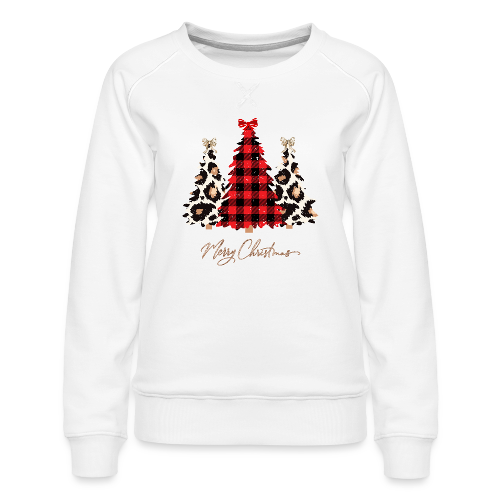 Buffalo Plaid Christmas Tree | Holiday Sweatshirt - white