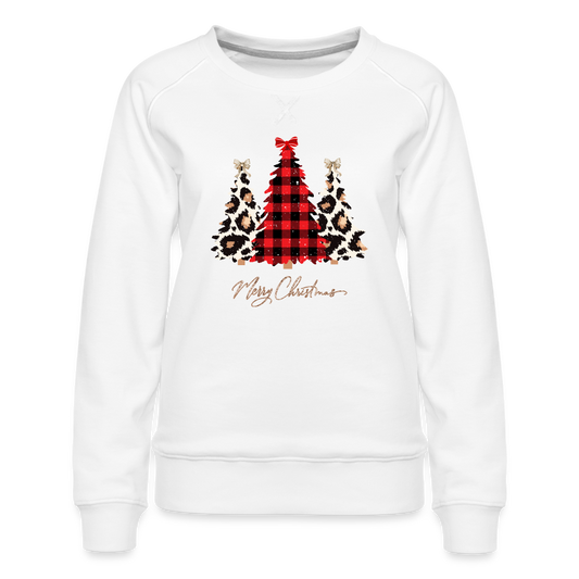 Buffalo Plaid Christmas Tree | Holiday Sweatshirt - white