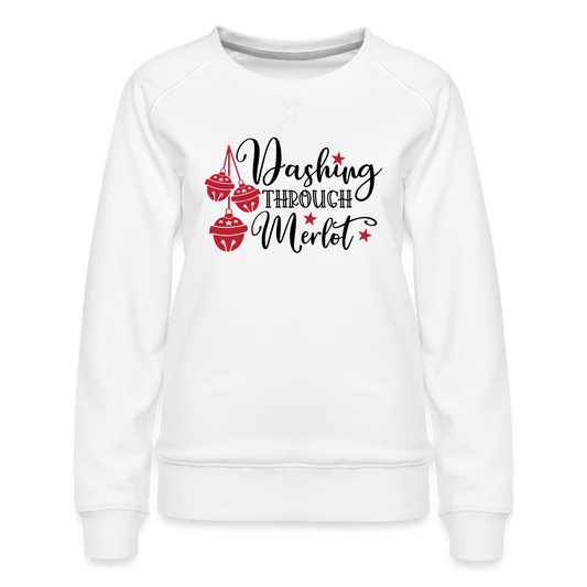 Dashing Through Merlot | Christmas Sweatshirt - white