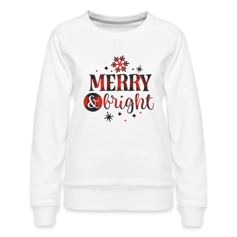 Merry & Bright | Christmas Sweatshirt - white