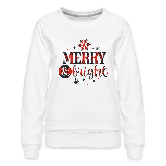 Merry & Bright | Christmas Sweatshirt - white