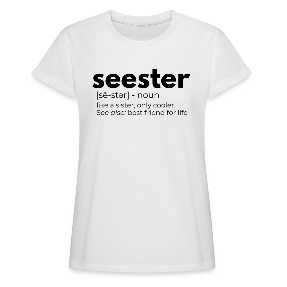 Seester Definition | Gift for Sister | Best Friend Gift - white