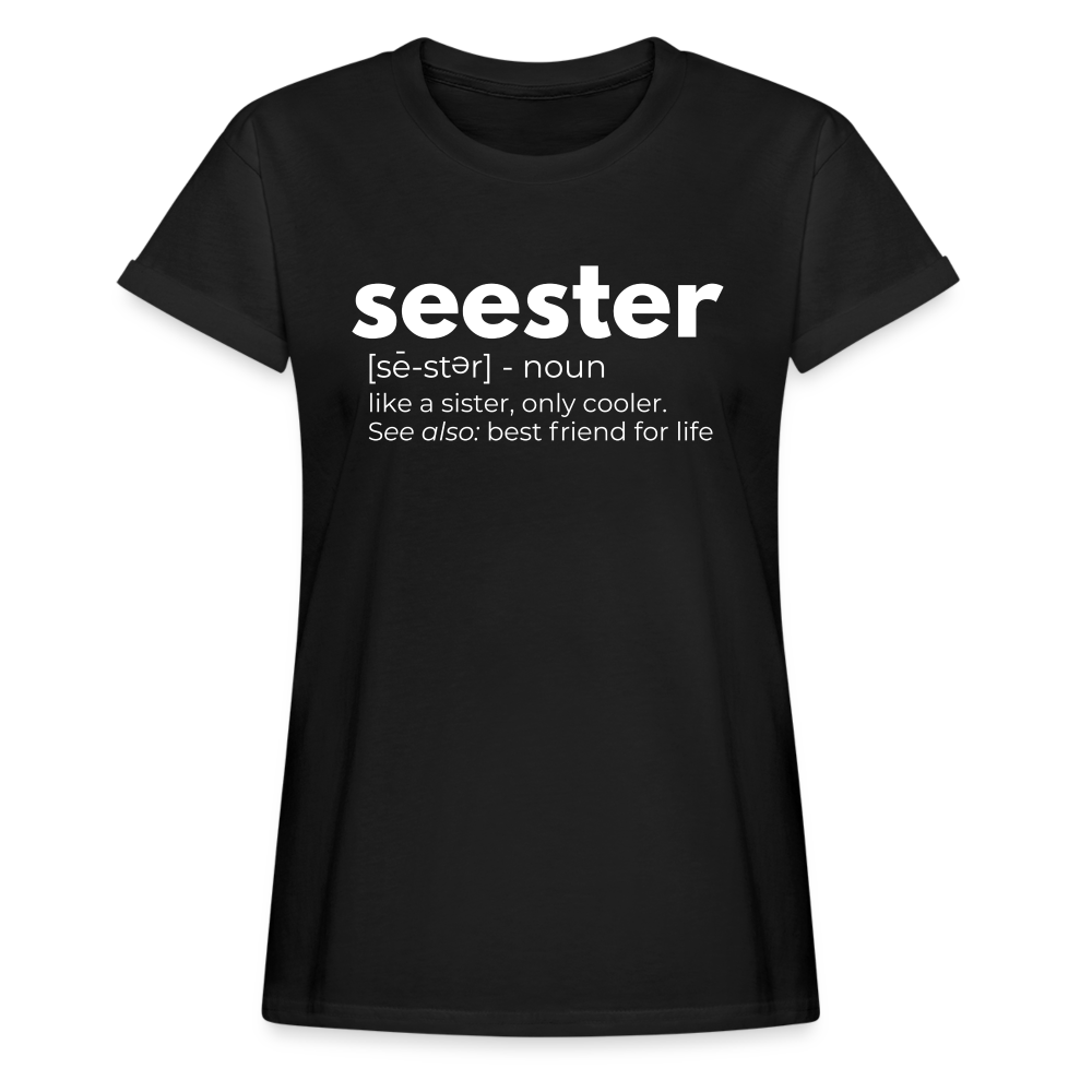 Seester Definition | Gift for Sister | Best Friend Gift - black