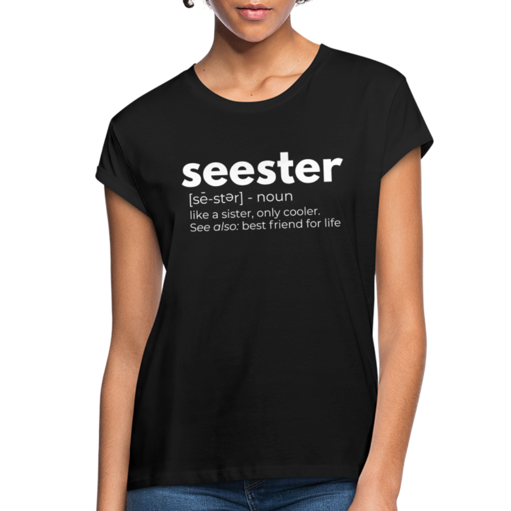 Seester Definition | Gift for Sister | Best Friend Gift - black