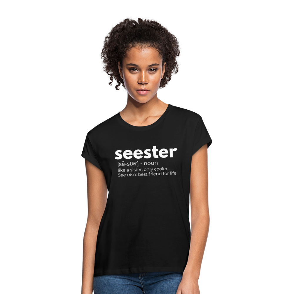 Seester Definition | Gift for Sister | Best Friend Gift - black